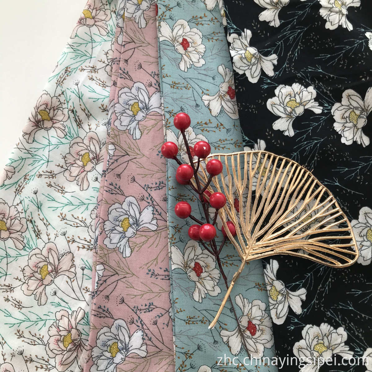 新设计的花卉印花织物人造丝织物在Shaoxing for Dress